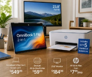 Upgrade the School or Home Office at HP: $350 Off OmniBook 2-in-1, $59.99 Printer + Free Ink & More