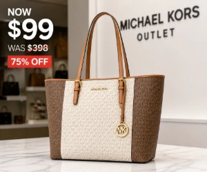 Voyager Large Color-Block Logo Tote for $99 at Michael Kors Outlet, 75% Off