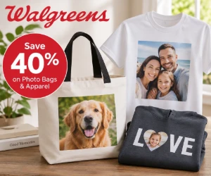 Walgreens Photo Bags & Apparel: Save 40% on Personalized Gifts