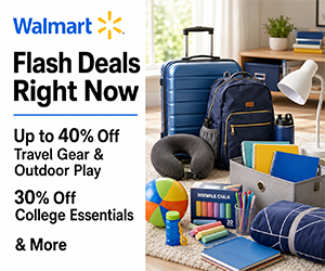 Walmart Flash Deals Right Now: Up to 40% Off Travel Gear & Outdoor Play, 30% Off College Essentials & More