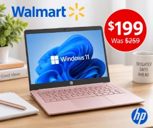 Walmart Laptop Deal: HP 14-Inch Windows 11 Laptop Only $199 (Was $259)