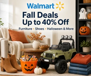 Walmart’s Fall Deals Reach Every Aisle: Furniture & Shoes Up to 40% Off, Halloween 30% Off & More