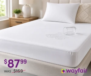 Waterproof Fitted Mattress Protector for $87.99 at Wayfair - Down From $159