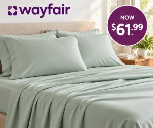 Wayfair Deal of the Day: Cooling Bamboo Sheet Set for Just $61.99