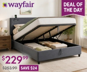 Wayfair Deal of the Day: Lift-Up Storage Bed Frame with Charging Station for $229.99 - Save $24