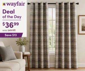 Wayfair Deal of the Day: Plaid Darkening Curtain for $36.99 - Save $13