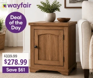 Wayfair Deal of the Day: Solid Wood Enclosed End Table for $278.99 - Save $61