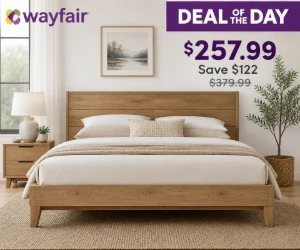 Wayfair Deal of the Day: Wood Platform Bed with Headboard for $257.99 - Save $122