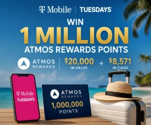 Win 1 Million Atmos Rewards Points From T-Mobile Tuesdays