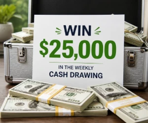 Win $25,000 in the Weekly Cash Drawing