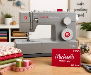 Win a SINGER Heavy Duty 4552 Sewing Machine + $250 Michaels Gift Card