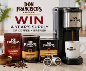 Win a Year’s Supply of Don Francisco’s Coffee + Coffee Brewer