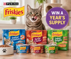 Win a Year’s Supply of Friskies Cat Food