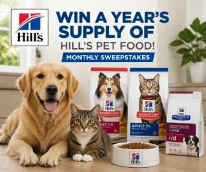 Win a Year’s Supply of Hill’s Pet Food in the Monthly Sweepstakes