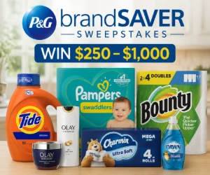 Win P&G brandSAVER Sweepstakes Worth $250-$1,000
