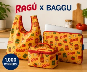 Win RAGU x BAGGU Bags, Lunchboxes, and Laptop Sleeves