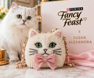 Win the Exclusive Fancy Feast Cat-Shaped Micro Bag Designed by Susan Alexandra!