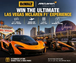 Win the Ultimate Las Vegas McLaren F1 Experience From DEWALT