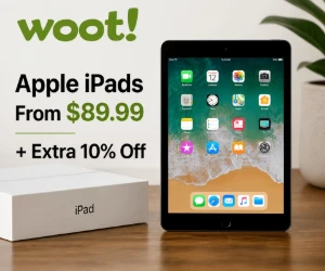 Woot Deal of the Day: Apple iPads From $89.99 + Extra 10% Off