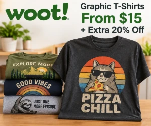 Woot Graphic T-Shirts From $15 + Extra 20% Off