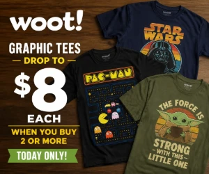Woot Graphic Tees Drop to $8 Each When You Buy 2 or More