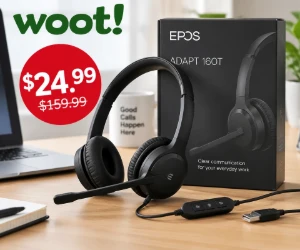 Woot Headset Steal: EPOS Adapt 160T Just $24.99 (Ref. $159.99) + Extra $5 Off