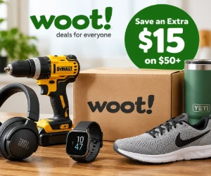 Woot Overstock Deals: Save an Extra $15 on $50+ With Code