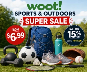 Woot Sports & Outdoors Super Sale From $6.99 + Extra 15% Off