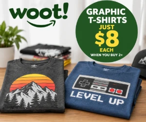 Woot Today: Graphic T-Shirts Just $8 Each When You Buy 2+