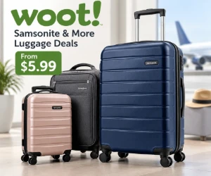 Woot Today: Samsonite & More Luggage Deals From $5.99
