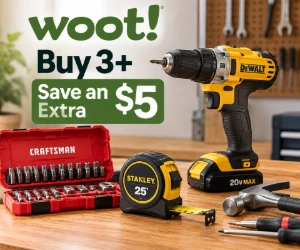 Woot Tools: Buy 3+ and Save an Extra $5