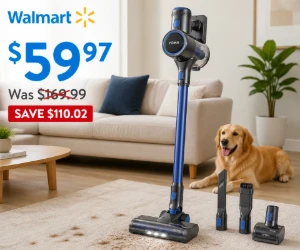 YOMA Cordless Stick Vacuum at Walmart for $59.97 - Save $110.02