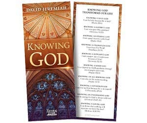 Free David Jeremiah Knowing God Bookmark