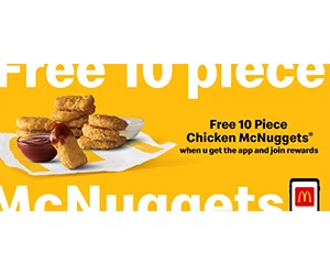 10 Free McNuggets® With First App Order
