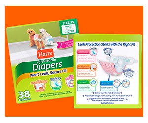 Free Hartz Disposable Dog Diapers And Dog Wraps