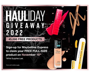 Free Maybelline Full-Size Product on November 15