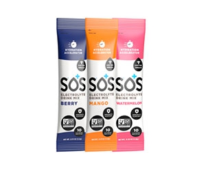 Free acket of SOS Hydration Electrolyte Drink Mix
