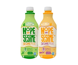 Free bottle of Non-GMO Sesamemilk from Hope & Sesame