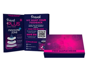 Free Prevail Plus Daily Pads Sample Kit