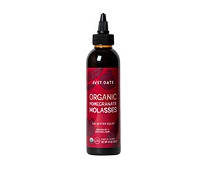 Free bottle of Just Date Organic Pomegranate Molasses
