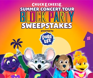 Win Chuck E. Cheese Party, Dice Game, Jenga Game, Food Drinks, And More