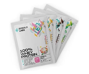 Free 100% Whey Protein x4 Packets From Emerald Labs