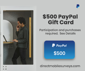 Get your $500 Paypal Gift Card