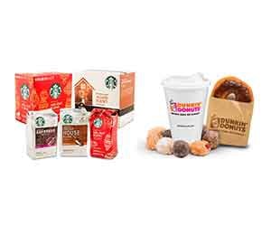 Free Dunkin or Starbuck Samples