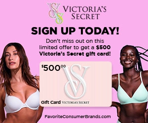 Free Victoria's Secret $500 Gift Card