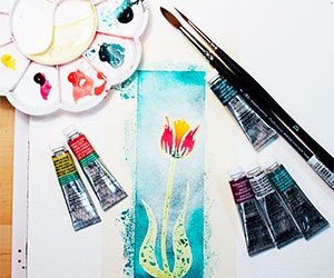 Free Watercolor Bookmark Craft Kit