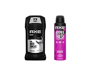 Free Axe Antiperspirant Stick and Dry Spray Sample