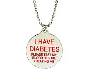 Free Diabetes ID Necklace