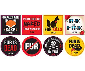 Free Peta ”Fur Is Dead” Stickers