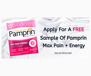 Free Pamprin Max Pain + Energy Menstrual Relief Caplets